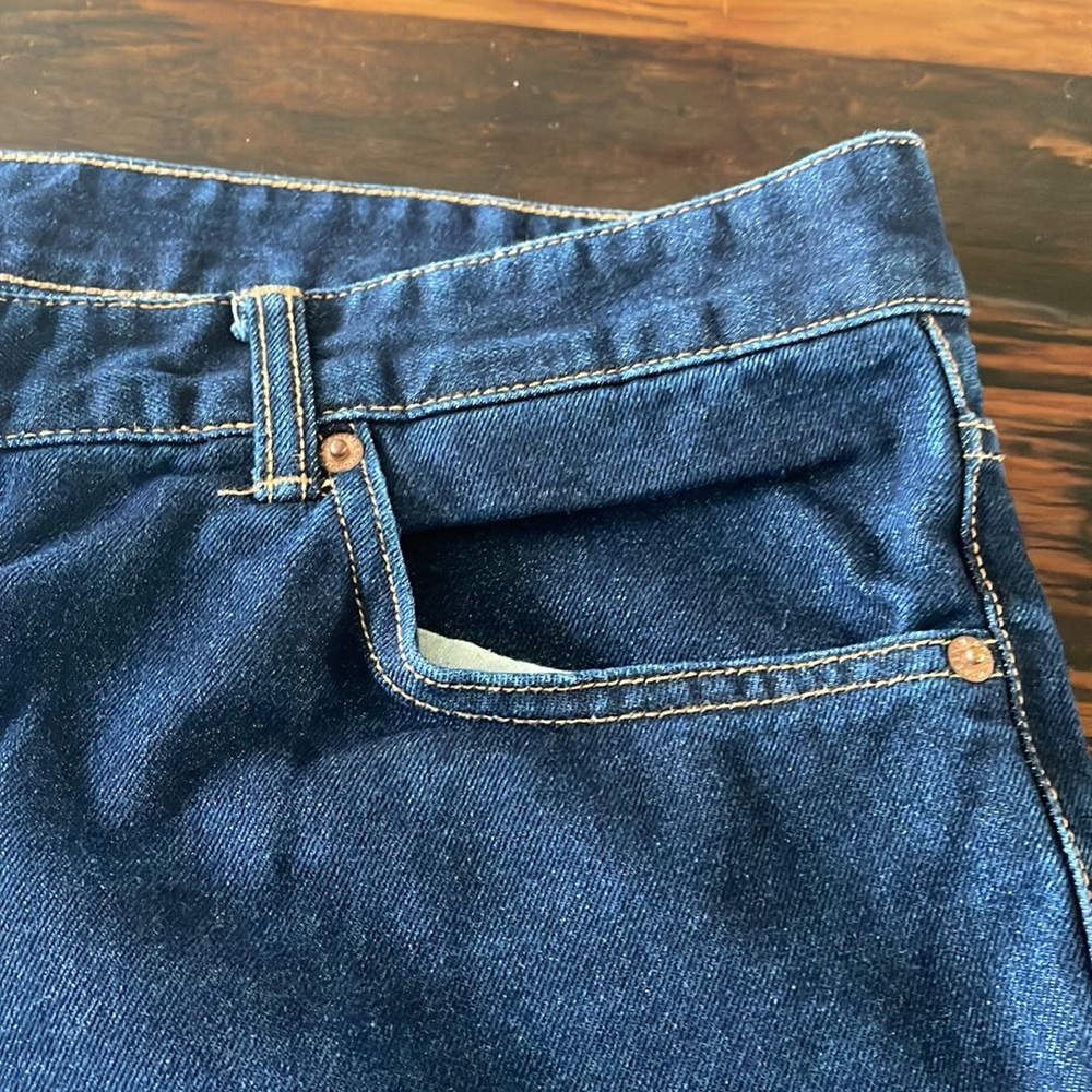 H&M Men's Dark Denim Slim Fit Shorts with cuff size 38 - Picture 5 of 9